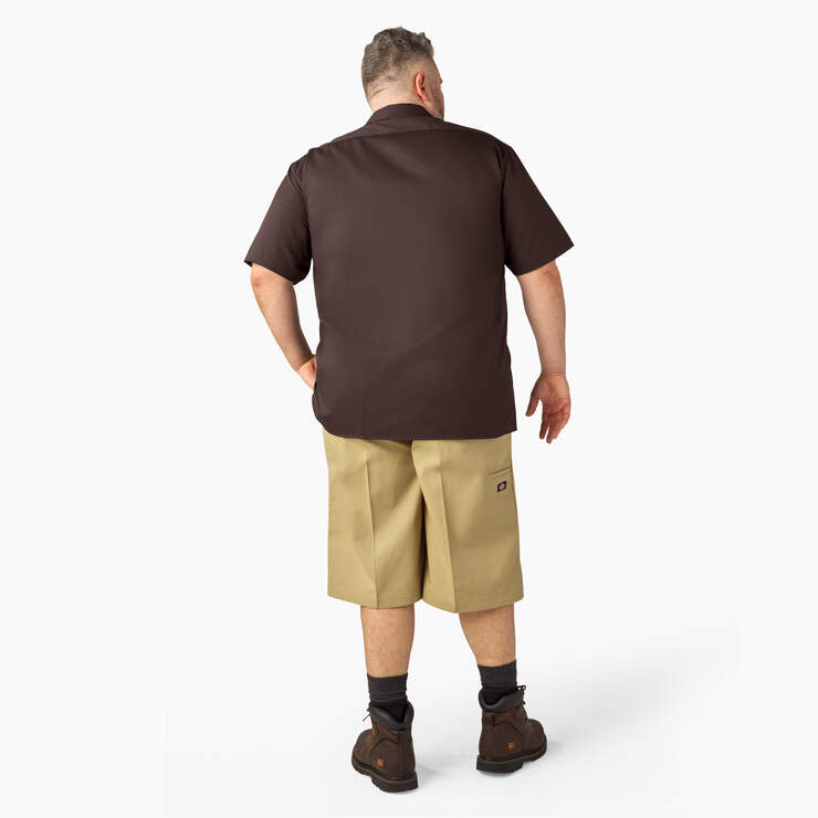 Short Sleeve Work Shirt - Dark Brown (DB) image number 12