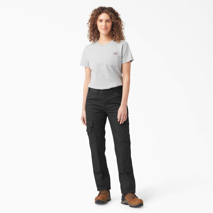 Women's FLEX Regular Fit Cargo Pants - Black (BK) image number 4