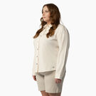 Women&#39;s Plus Cooling Roll-Tab Work Shirt - Antique White &#40;ADW&#41;