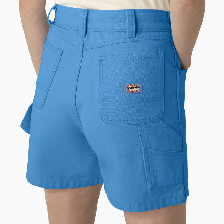 Women's Regular Fit Duck Shorts, 5" - Stonewashed Azure Blue (SWZ) image number 6