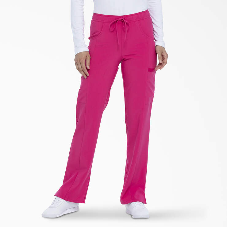 Women's EDS Essentials Drawstring Scrub Pants - Hot Pink (HPK) image number 1