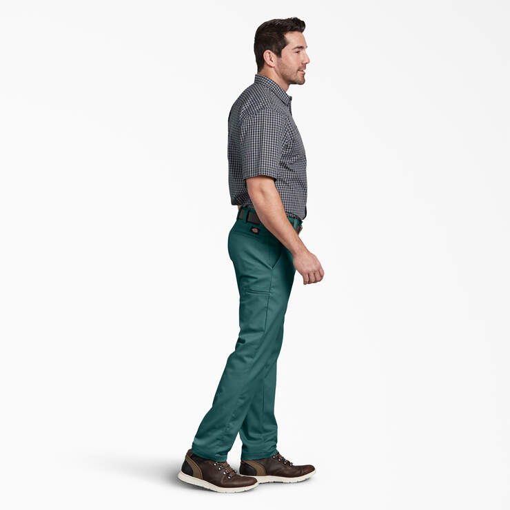 Slim Fit Tapered Leg Multi-Use Pocket Work Pants - Lincoln Green (LN) image number 6
