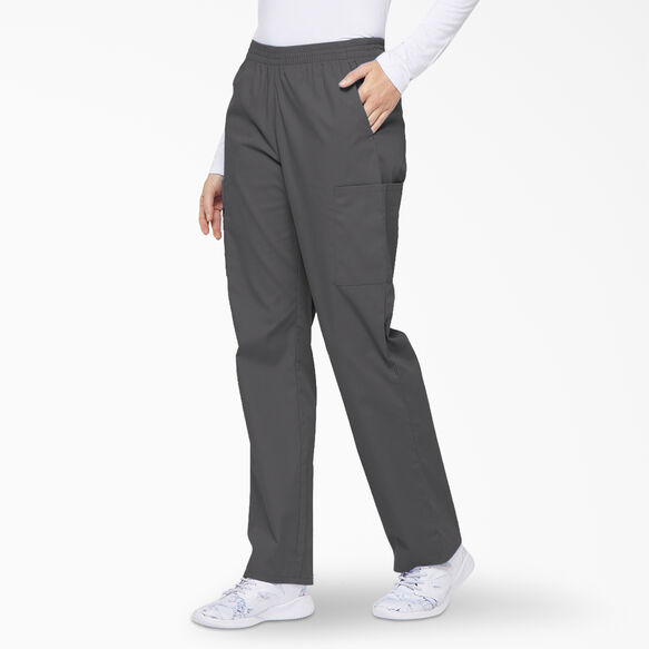 Women&#39;s EDS Signature Tapered Leg Cargo Scrub Pants - Pewter Gray &#40;PEW&#41;