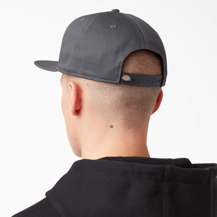 Twill Flat Bill Cap - Charcoal Gray (CH) image number 3