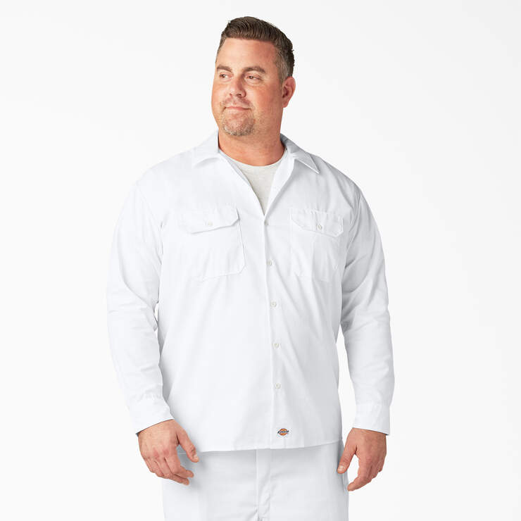 Long Sleeve Work Shirt - White (WH) image number 5