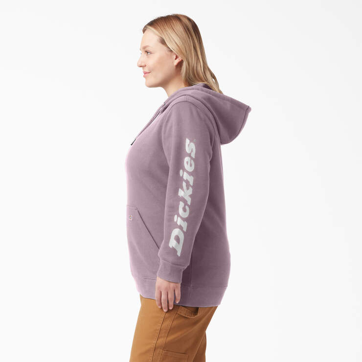 Women's Plus Water Repellent Sleeve Logo Hoodie - Lilac (LC) image number 3