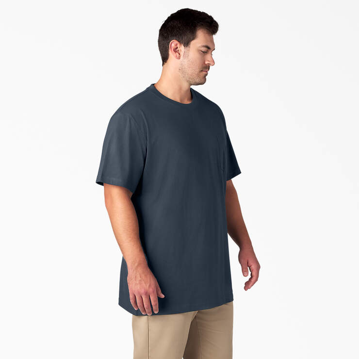 Heavyweight Short Sleeve Pocket T-Shirt - Dark Navy (DN) image number 7