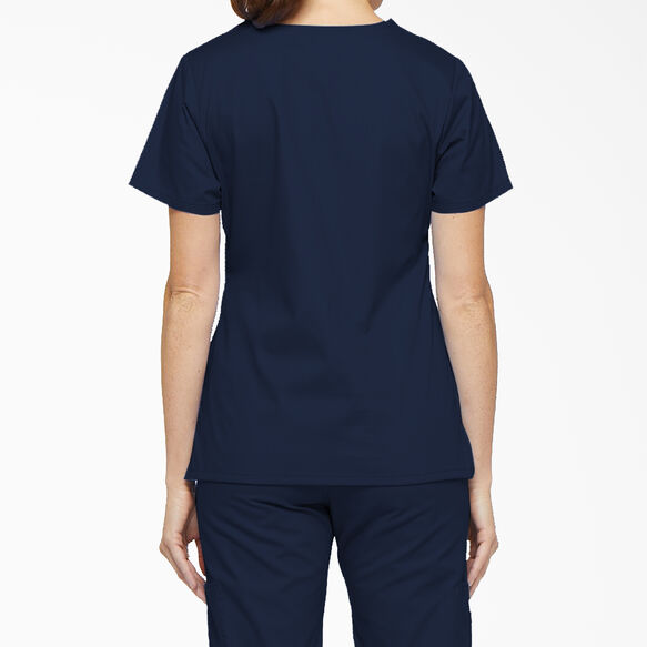 Women&#39;s EDS Signature Mock Wrap Scrub Top - Navy Blue &#40;NVY&#41;