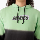 Women&#39;s Cropped Ombre Hoodie - Apple Mint/Black Dip Dye &#40;AMD&#41;