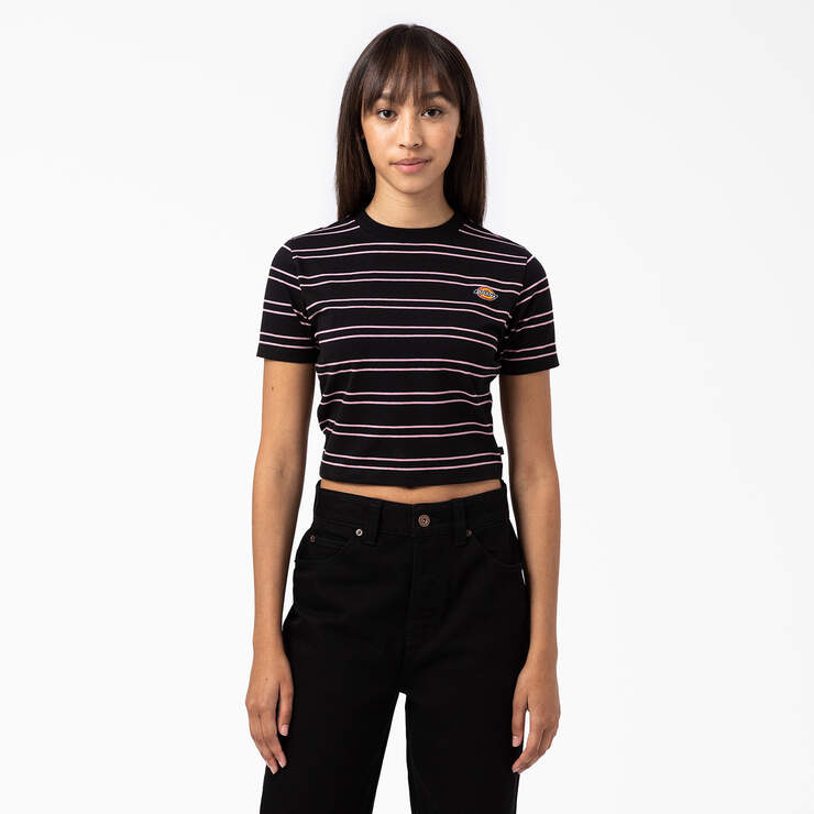 Women's Westover Striped T-Shirt - Black (KBK) image number 1