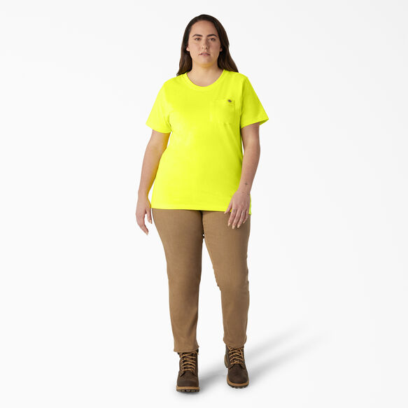 Women&#39;s Plus Heavyweight Short Sleeve T-Shirt - Bright Yellow &#40;BWD&#41;