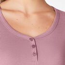 Women&#39;s Henley Long Sleeve Shirt - Dusty Orchid &#40;KDD&#41;