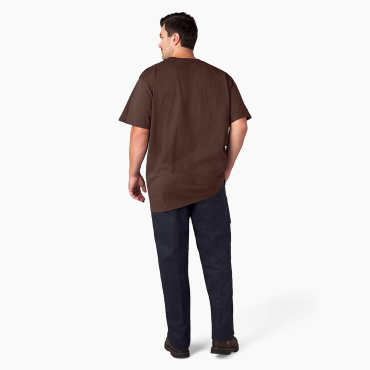 Heavyweight Short Sleeve Pocket T-Shirt - Chocolate Brown (CB) image number 12