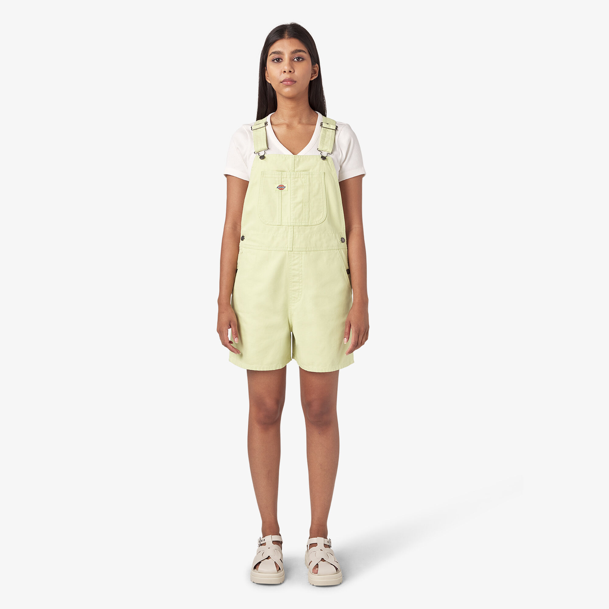 Women s Relaxed Fit Duck Bib Shortalls Dickies US