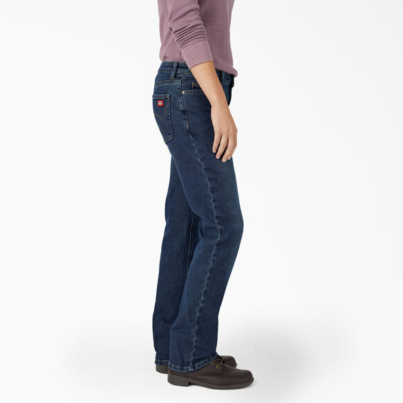 Women&#39;s Lined Relaxed Fit Jeans - Stonewashed Medium Blue &#40;MSW&#41;