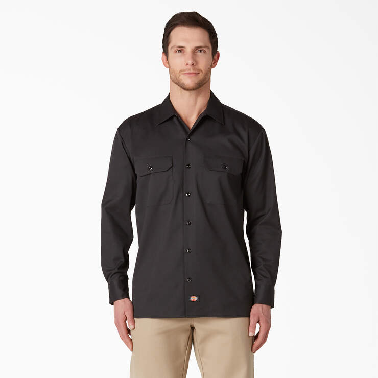 FLEX Cooling Long Sleeve Work Shirt - Black (BK) image number 1