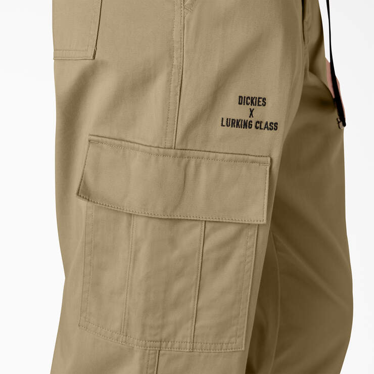 Dickies x Lurking Class Women’s Relaxed Fit Cropped Cargo Pants - Khaki (KH) image number 7