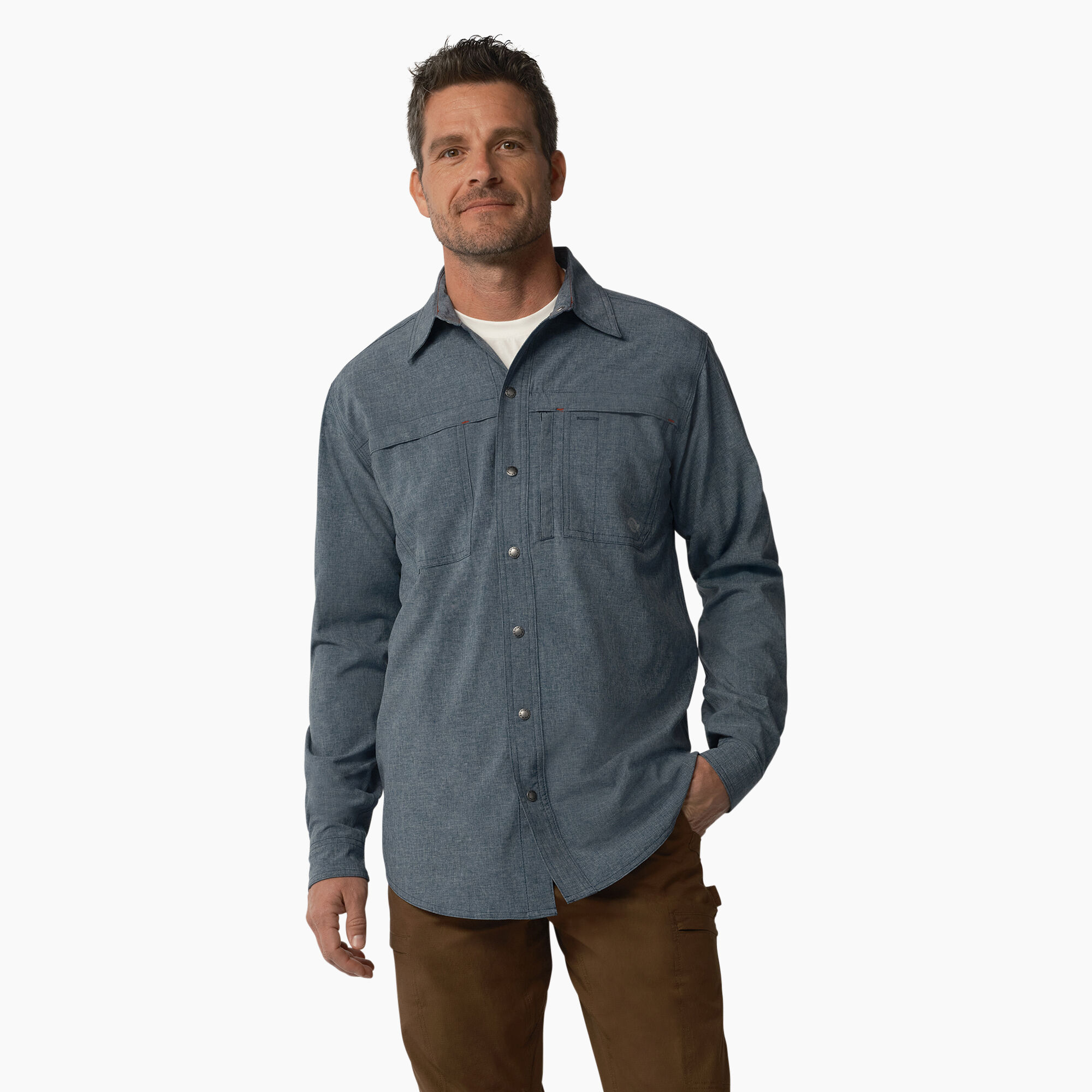 Moisture wicking long sleeve button down shirts discount