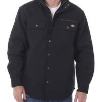Men's Long Sleeve Quilted Shirt Jacket - Black (BLK)