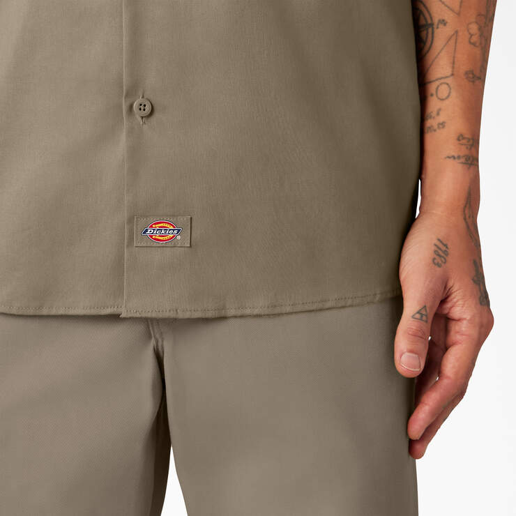 FLEX Slim Fit Short Sleeve Work Shirt - Desert Sand (DS) image number 9