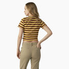 Women&#39;s Striped Cropped Baby T-Shirt - Ginger Honey Baby Stripe &#40;GSN&#41;