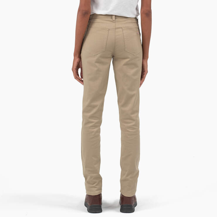 Women's High Rise Skinny Twill Pants - Rinsed Desert Sand (RDS) image number 2