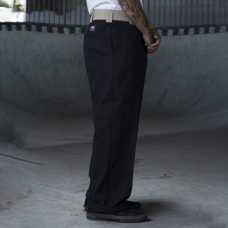 Ronnie Sandoval Loose Fit Double Knee Pants - Black/Desert Sand Color Block (BDC) image number 4