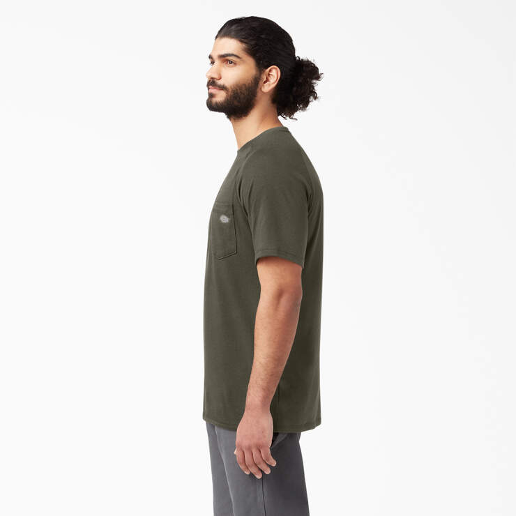 Cooling Short Sleeve Pocket T-Shirt - Moss Green (MS) image number 3