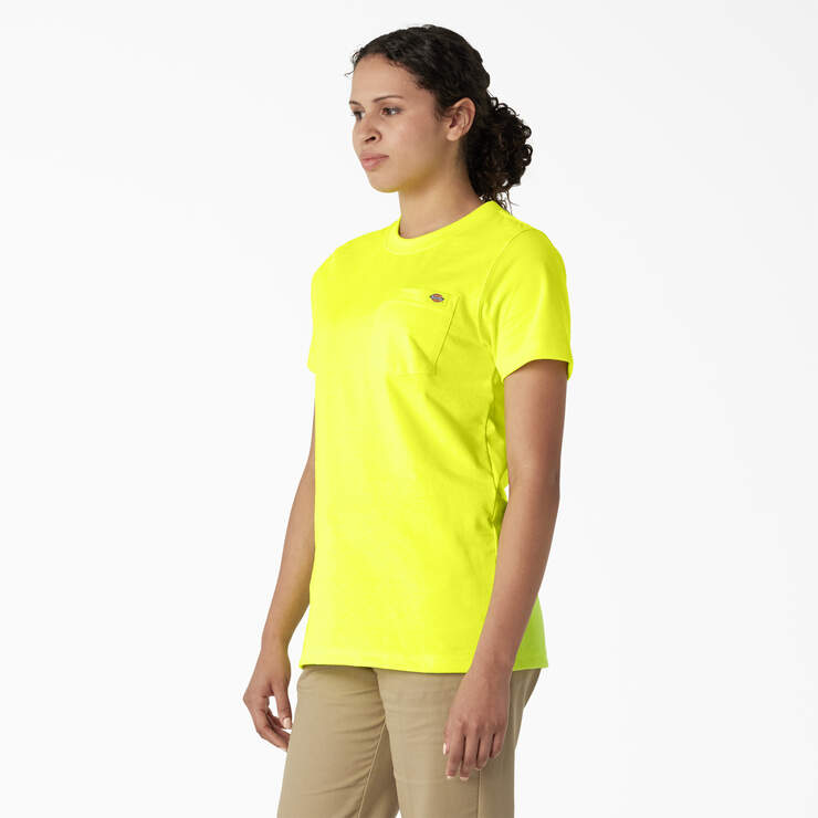 Women's Heavyweight Short Sleeve Pocket T-Shirt - Bright Yellow (BWD) image number 3