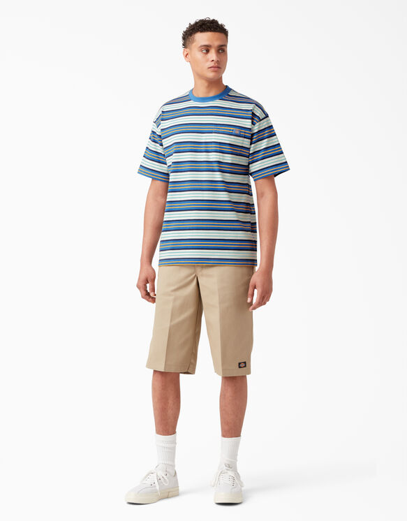 Relaxed Fit Striped Pocket T-Shirt - Cobalt Stripe &#40;C2S&#41;