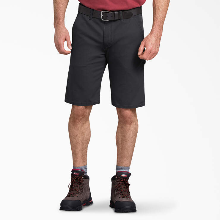 FLEX Regular Fit Duck Carpenter Shorts, 11" - Stonewashed Black (SBK) image number 1