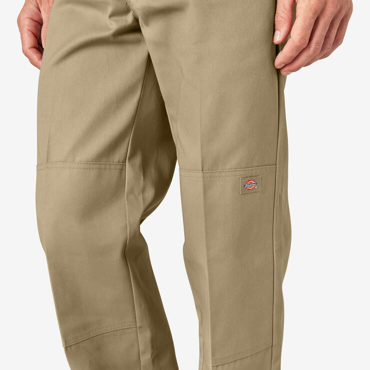 Loose Fit Double Knee Work Pants - Khaki (KH) image number 13