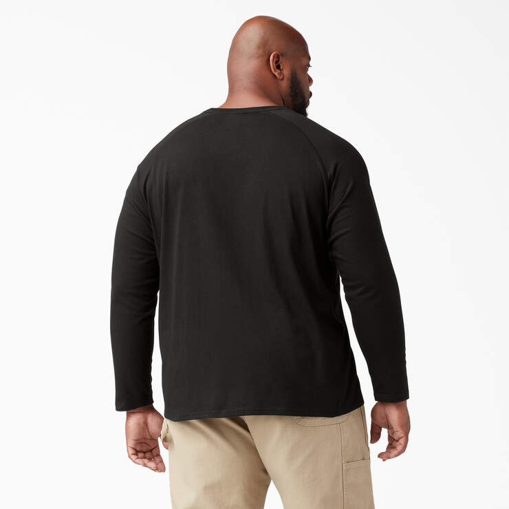 Cooling Long Sleeve Pocket T-Shirt - Black (BK) image number 6