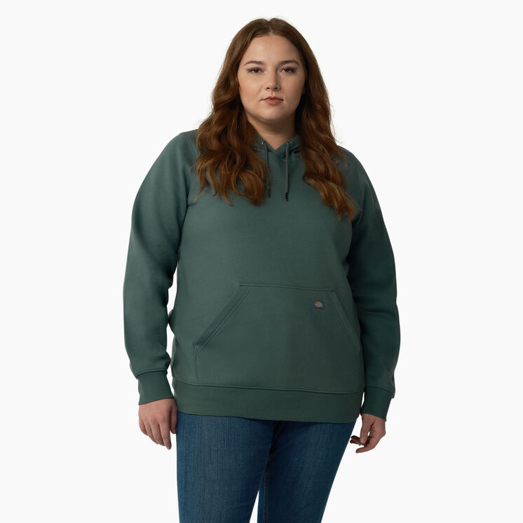 Women&#39;s Plus Heavyweight Logo Sleeve Hoodie - Lincoln Green &#40;LN&#41;