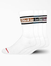 Crew Socks, 4-Pack - White/Fall Stripe &#40;WSF&#41;
