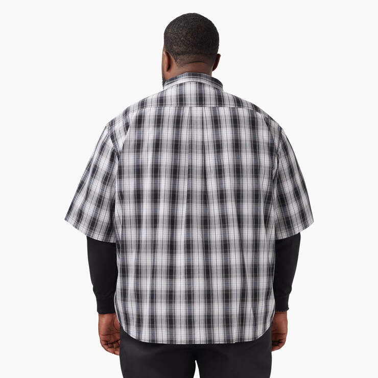 Short Sleeve Woven Shirt - Black/Alloy Plaid (KPY) image number 6