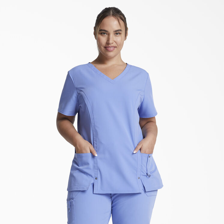 Women&#39;s Xtreme Stretch V-Neck Scrub Top - Ceil Blue &#40;CBL&#41;