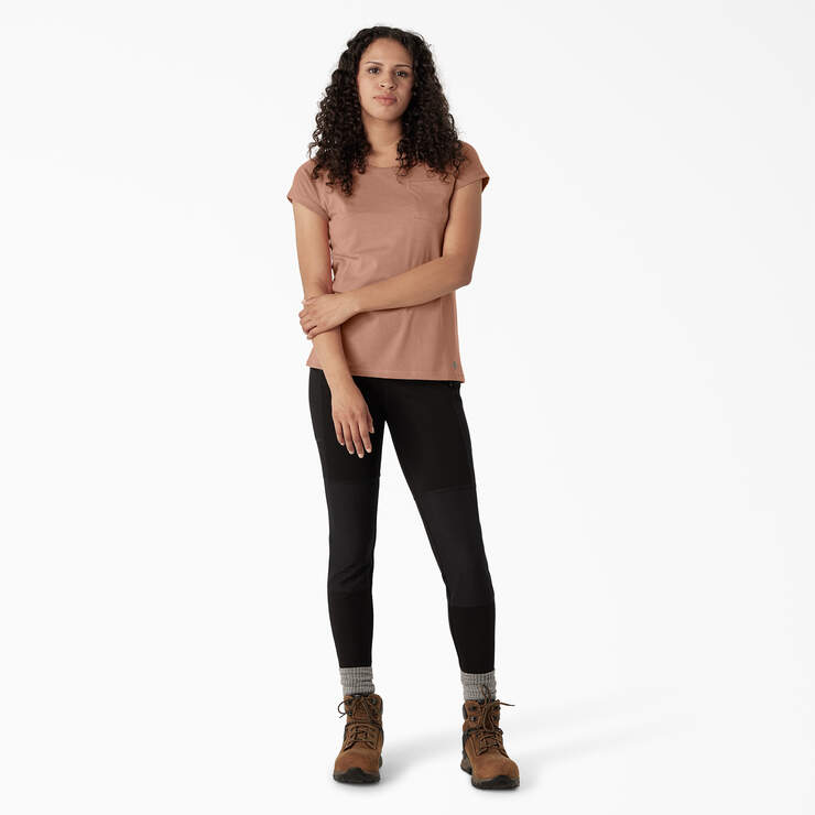 Women's Cooling Short Sleeve Pocket T-Shirt - Cork Single Dye Heather (C2K) image number 4