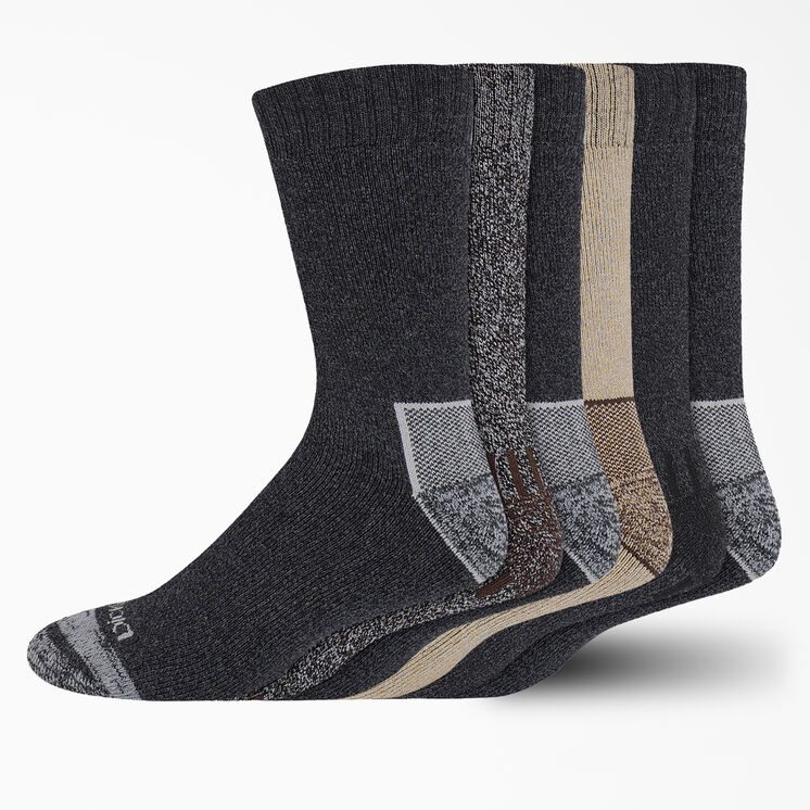 Outdoor Crew Socks, Size 6-12, 6-Pack - Black &#40;BK&#41;
