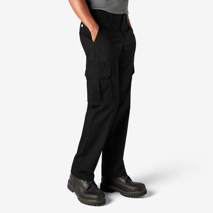 FLEX Regular Fit Cargo Pants - Black (BK) image number 4