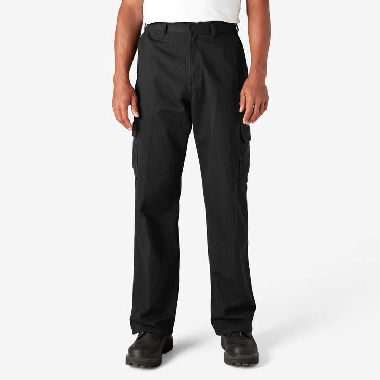 Loose Fit Cargo Pants - Rinsed Black (RBK) image number 1