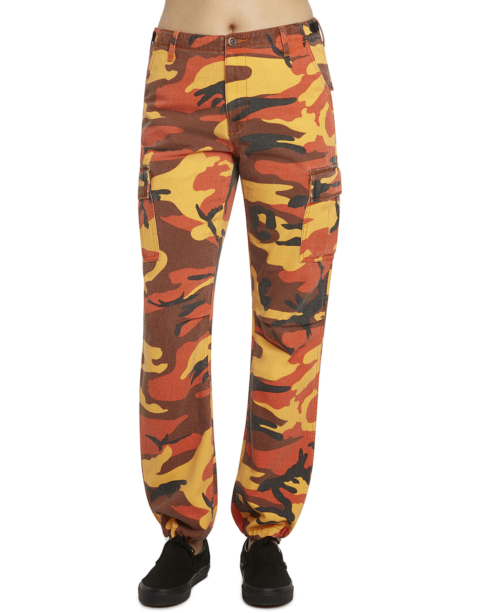 Dickies Girl Juniors' Camo Cargo Pants Orange 1| Dickies Girl | Dickies