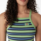 Women&#39;s Rib Knit Cropped Tank Top - Apple Mint Summer Fair Stripe &#40;ASM&#41;