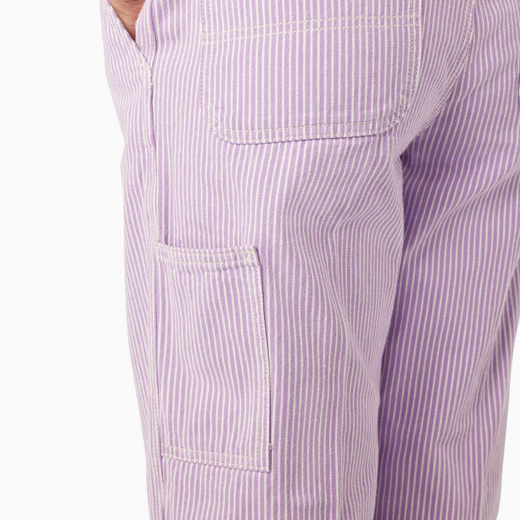 Women's Regular Fit Hickory Stripe Pants - Purple Rose (UR2) image number 5
