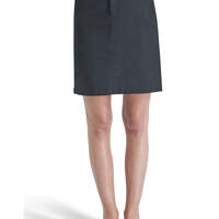 Dickies Girl Juniors' 4-Pocket Double Button A-Line Skirt - Black (BLK)