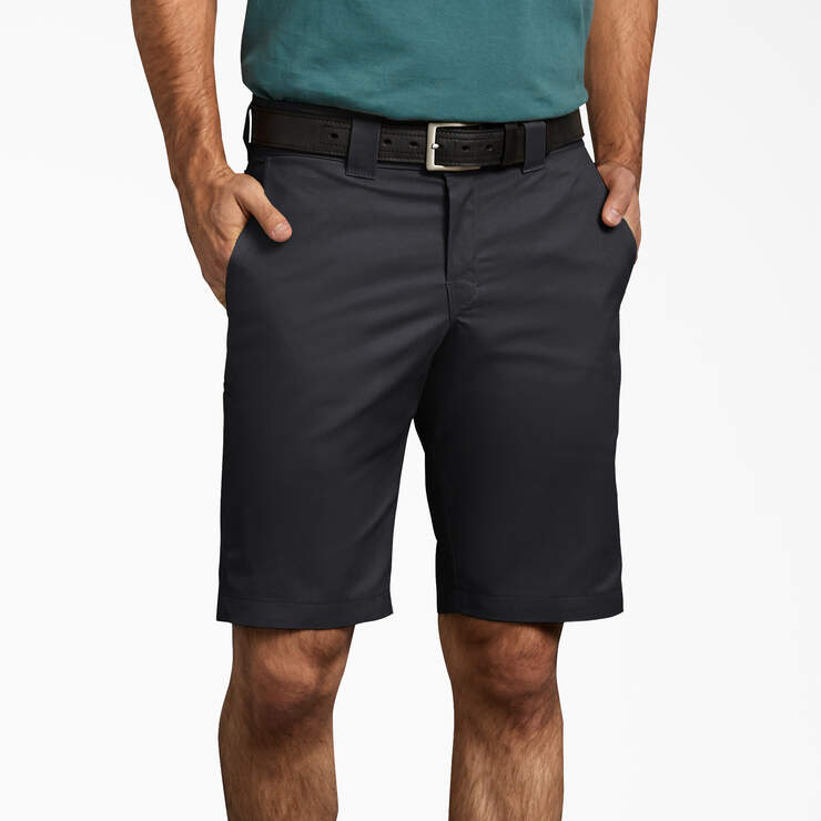 Slim Fit Work Shorts, 11" - Black (BK) image number 3
