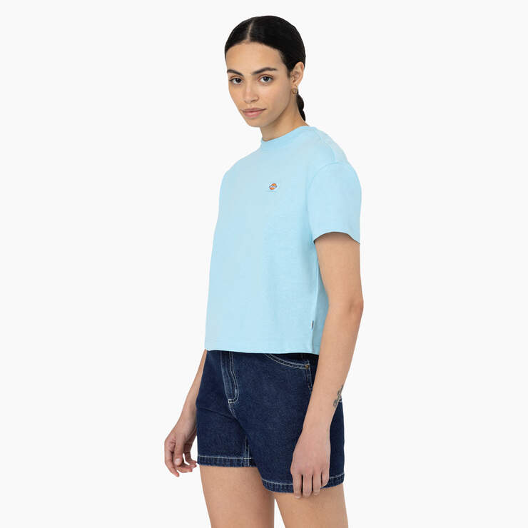 Women's Oakport Cropped T-Shirt - Sky Blue (SU9) image number 3