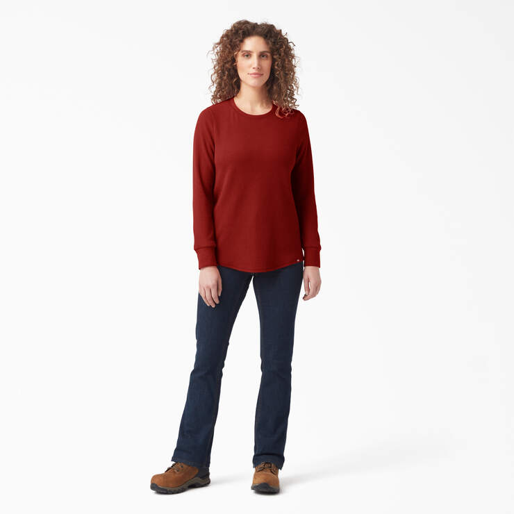 Women’s Long Sleeve Thermal Shirt - Molten Lava Heather (M2H) image number 4