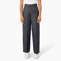 Women’s Loose Fit Double Knee Work Pants - Charcoal Gray (CH)