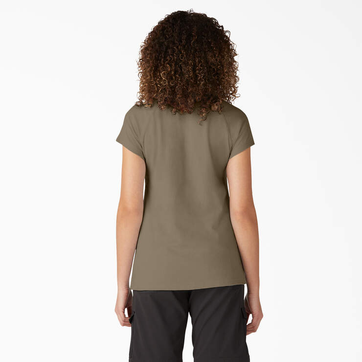 Women's Cooling Short Sleeve Pocket T-Shirt - Military Green Heather (MLD) image number 2